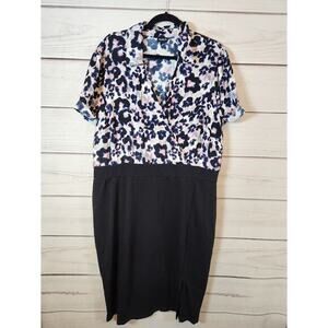 Torrid Womens Leopard Print Sheath‎ Multicolor Dress Size 2X